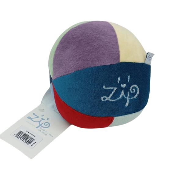 Imagem de Bola Bebê Pelúcia Colorida Color Com Chocalho Zip Multicolor