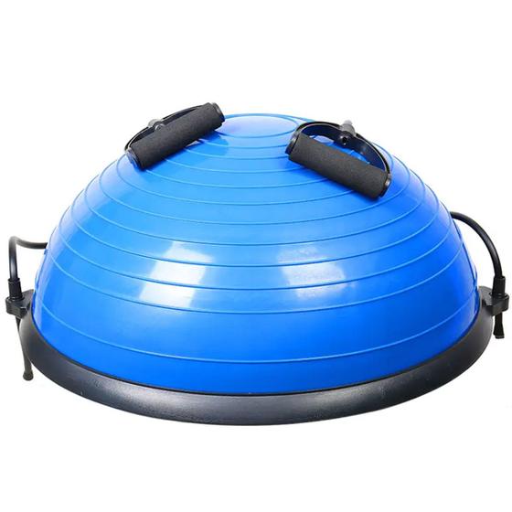 Imagem de Bola Bosu Elastico Reabilitaçao Exercicio Yoga Pilates Reabilitaçao Fisioterapia Academia Ginastica Alongamento Treino Equilibrio Força Step Corpo Tod