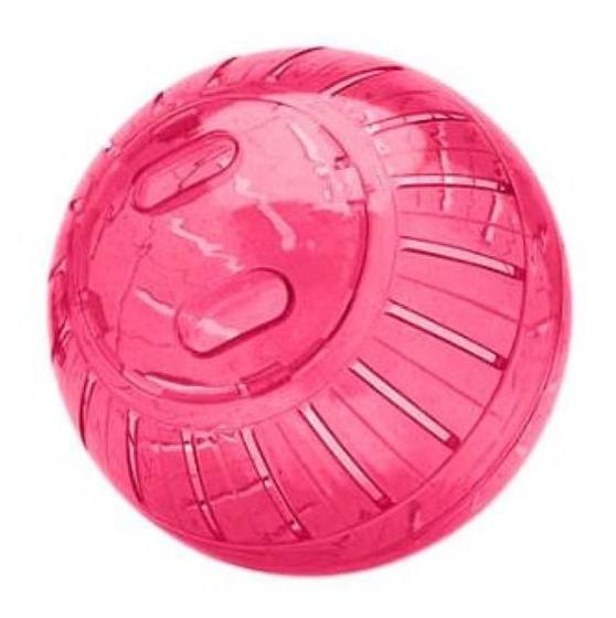 Imagem de Bola brinquedo para roedores globo hamster 11,5cm resistente rosa