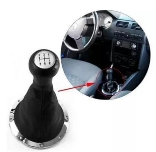 Imagem de Bola Câmbio Manopla Coifa Aro Cromado Saveiro G3 2001 A 2004