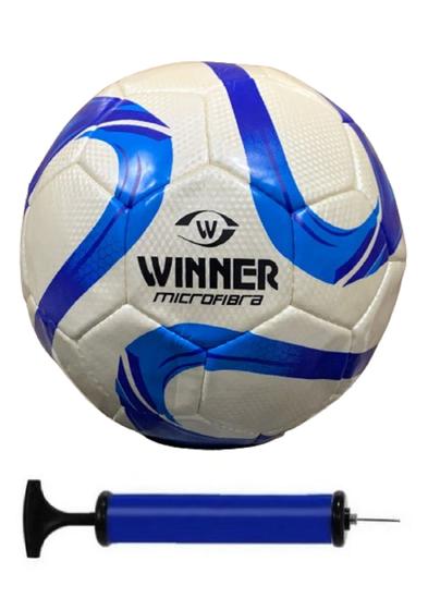 Imagem de Bola Campo Winner Cobra Costurada - Azul + Bomba de Ar