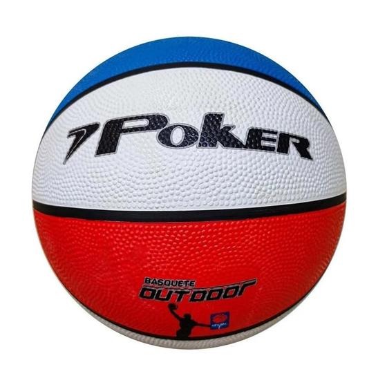 Imagem de Bola De Basquete Poker Outdoor 7 - Único - Branco