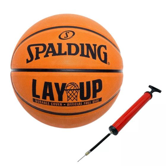 Imagem de Bola de Basquete Spalding LAY-UP Tamanho Oficial + Bomba de ar