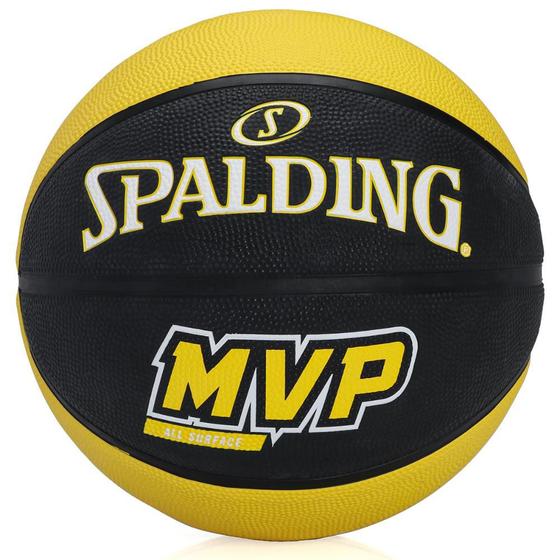 Imagem de Bola de Basquete Spalding MVP Tam 7 Amarela e Preta