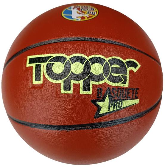Bola de Basquete Topper Profissional Pu Menor preço em Bola de Basquete Topper Profissional Pu