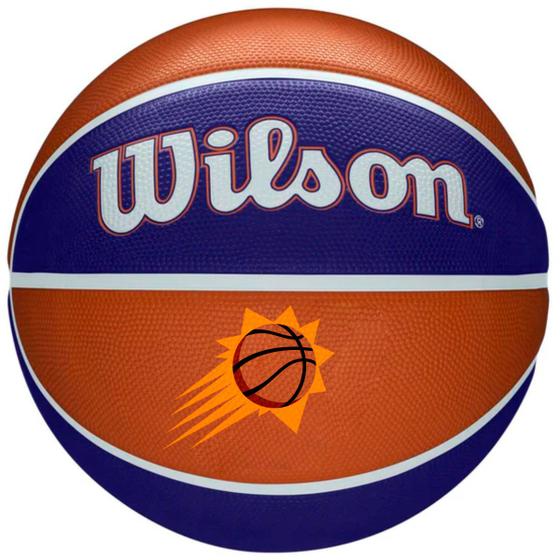 Imagem de Bola de Basquete Tribute Externa Performance Cover Tamanho 7 NBA Logotipo Times Wilson