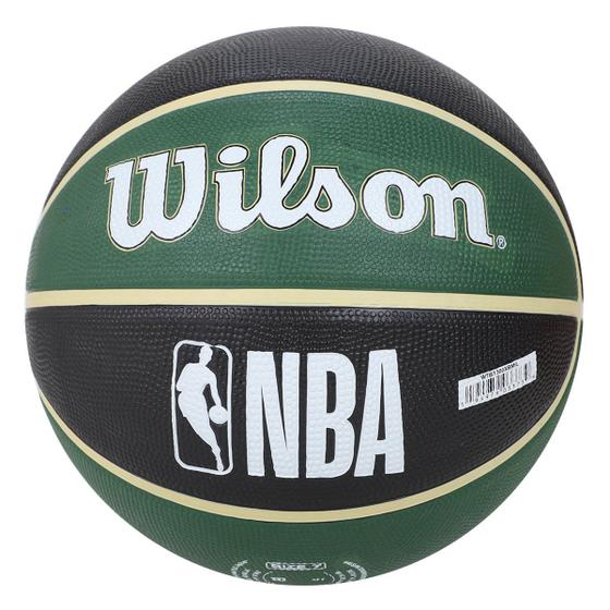 Imagem de Bola de Basquete Wilson NBA Team Tribute Milwaukee Bucks 7