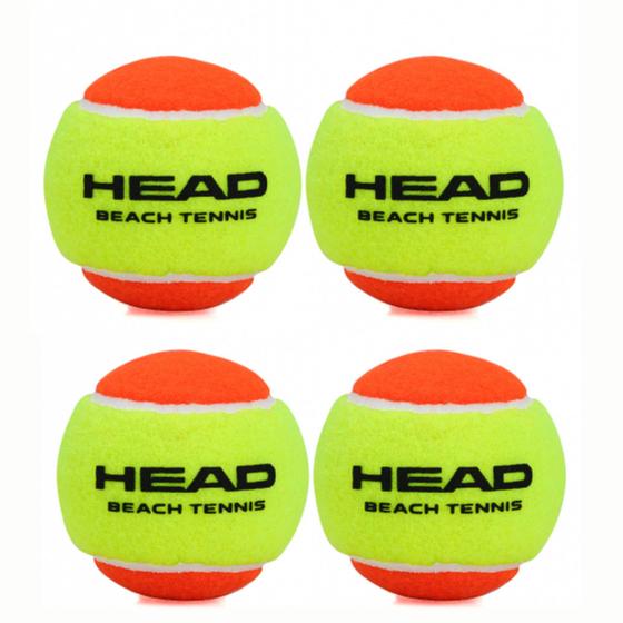 Imagem de Bola de Beach Tennis Head pack com 4 bolinhas