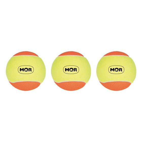 Imagem de Bola De Beach Tennis Mor Pack 3 Bolinhas Amarelo com Laranja