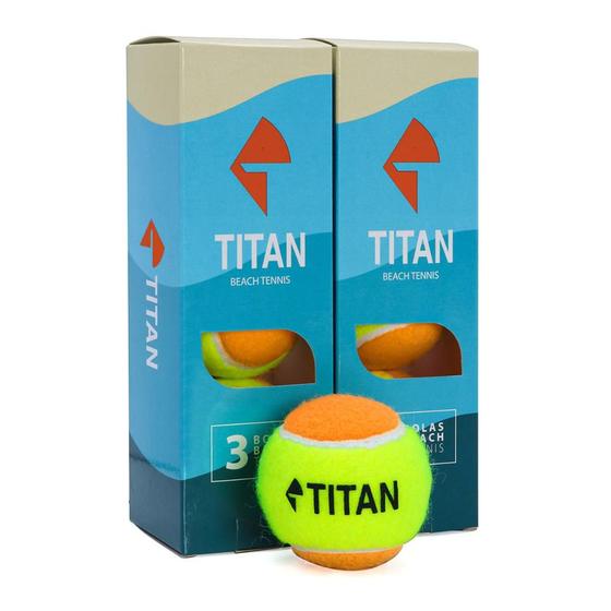 Imagem de Bola de Beach Tennis Titan Laranja - Pack com 06 Bolas
