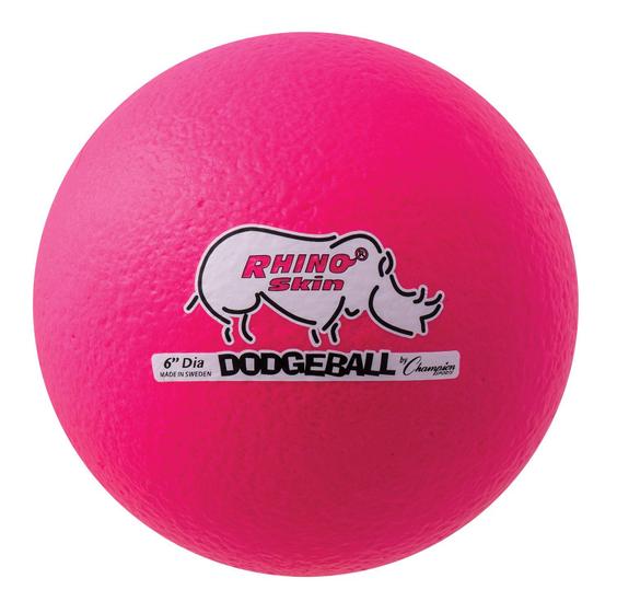 Imagem de Bola de Dodgeball Champion Sports Rhino Skin Rosa Neon - Tamanho 6