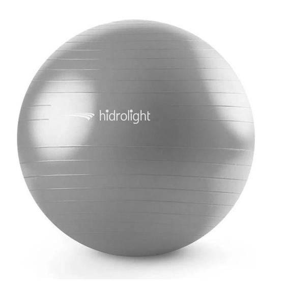 Imagem de Bola de Exercícios Inflável Para Pilates Yoga Cinza 75CM Hidrolight