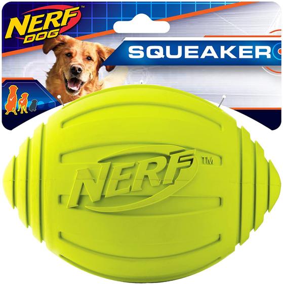 Imagem de Bola de Futebol Americano Verde para Cães Nerf Dog