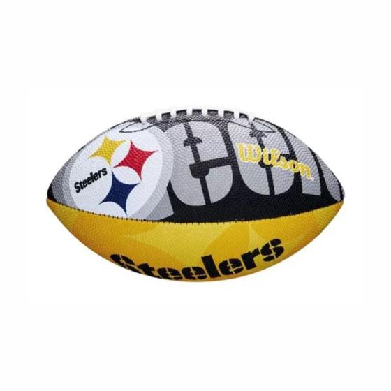 Imagem de Bola de Futebol Americano Wilson NFL Team Logo Jr Steelers