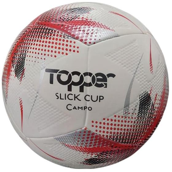 Imagem de Bola De Futebol Campo Topper Slick Cup Vermelho-Prata-Preto