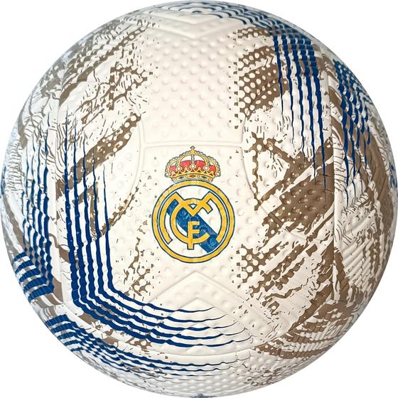 Imagem de Bola de Futebol de Campo Nº 5 Real Madrid Azul e Dourada