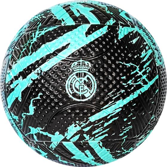 Imagem de Bola de Futebol de Campo Nº 5 Real Madrid Preta e Verde