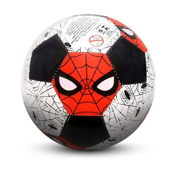 Imagem de Bola De Futebol Infantil Roppe Marvel Homem Aranha Teias Preto e Branco Tamanho 4