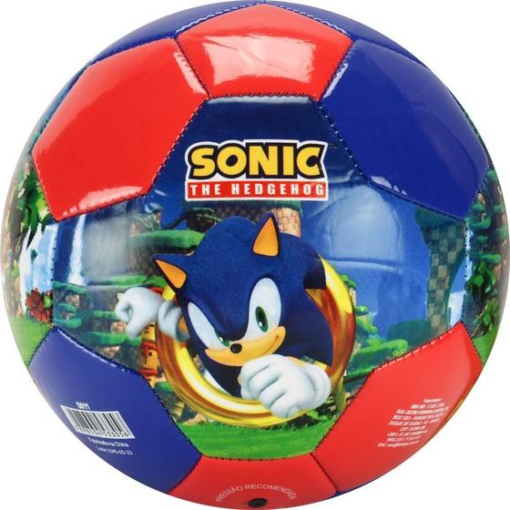 Imagem de Bola de Futebol Infantil Sonic S011 Vermelha e Verde N5- Bbr