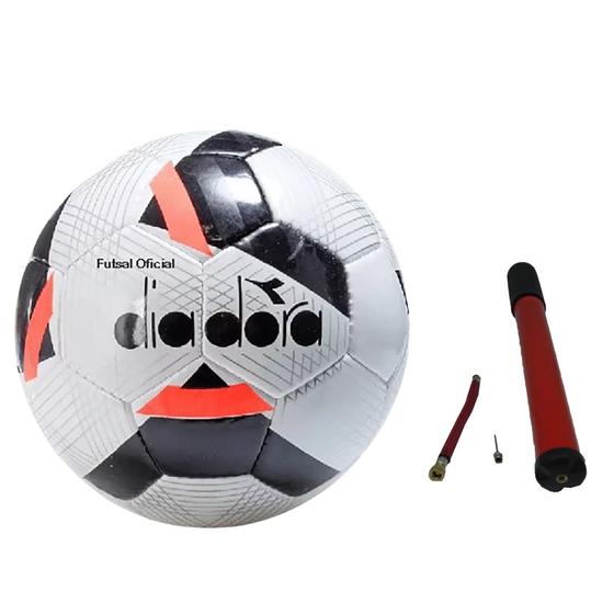 Imagem de Bola de Futsal Oficial Diadora Costurada PRO PU+Bomba de Ar