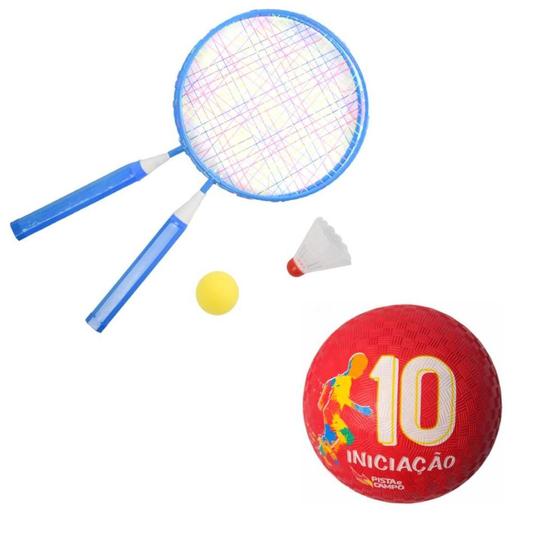 Imagem de Bola de iniciação de borracha T10 + kit badminton infantil