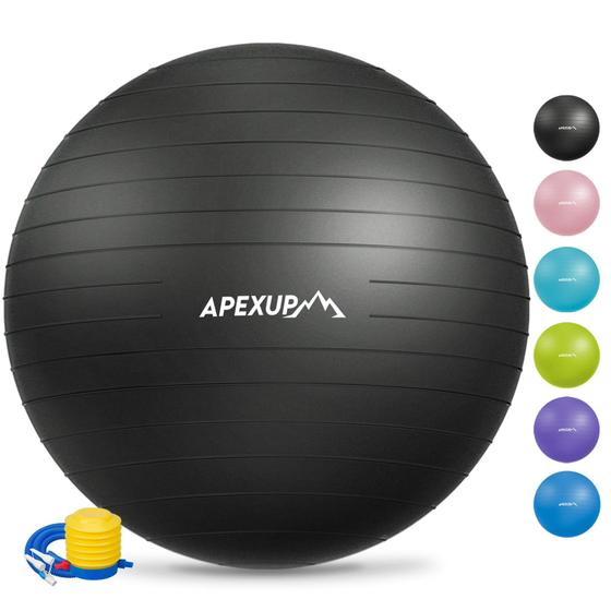 Imagem de Bola de ioga APEXUP Bola de exercício antiderrapante de estabilidade 65 cm