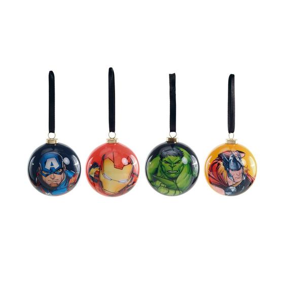 Imagem de Bola de Natal Decorada - Avengers - 8cm - 4 unidades - Cromus - Rizzo