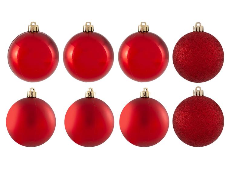 Imagem de Bola de Natal Vermelho 5cm 8 Unidades Cromus