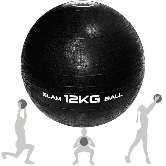 Imagem de Bola de Peso Slam Ball 12kg Preta  Liveup Sports 