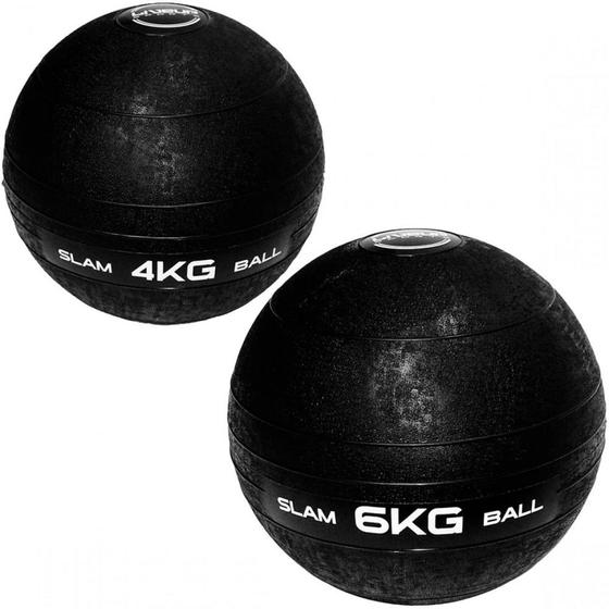 Imagem de Bola de Peso Slam Ball 4kg + Bola Slam Ball 6 Kg Liveup  Liveup Sports 