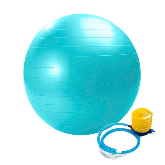 Imagem de Bola de Pilates Exercícios Diversos Ginástica BelFit Anti-Burst (não estoura), 65cm - Com Bomba