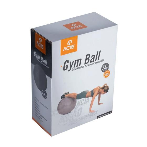 Imagem de Bola de Pilates Gym Ball Acte 75cm Cinza - unidade