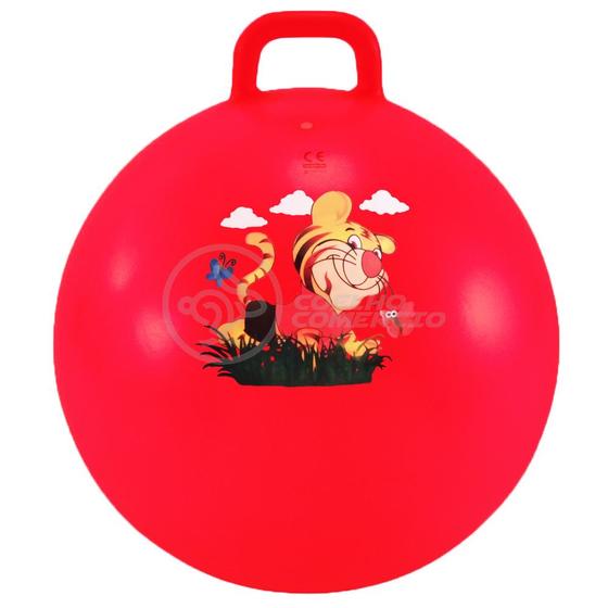 Imagem de Bola de Saltar Pula Pula Infantil Inflável De Brinquedo 35cm - Vermelho