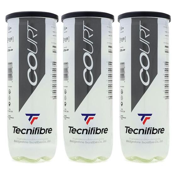 Imagem de Bola de Tênis Tecnifibre Court Pack com 3 Tubos