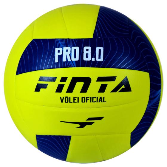 Imagem de Bola de Vôlei Oficial Finta PRO 8.0 Amarela Cor:AmareloTamanho:ÚnicoGênero:Unissex