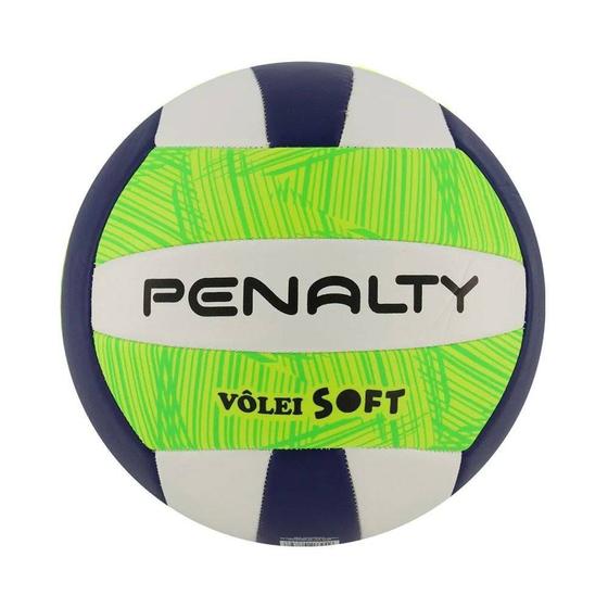 Imagem de Bola De Volei Penalty Soft X Verde e Azul Marinho - Penalty