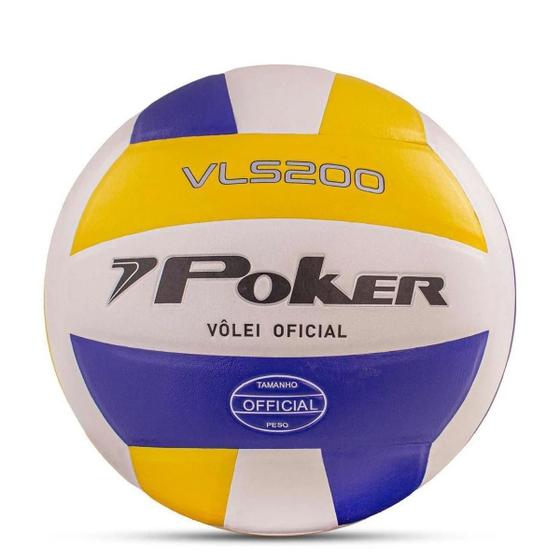 Imagem de Bola de Vôlei Poker Semi Pro VLS 200 - Azul e Amarelo