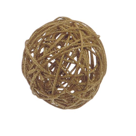 Imagem de Bola Decorativa de Rattan C/7,5cm - 1 Unidade