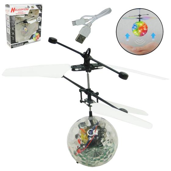 Imagem de Bola drone com sensor de aproximacao recarregavel usb + luz colors na caixa - Toy king