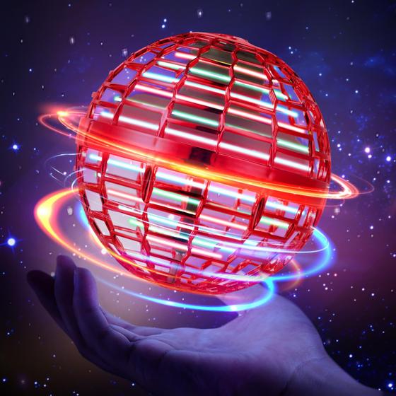 Imagem de Bola Flutuante Hover Ball Kidsjoy 2024 com Luzes RGB Vermelhas