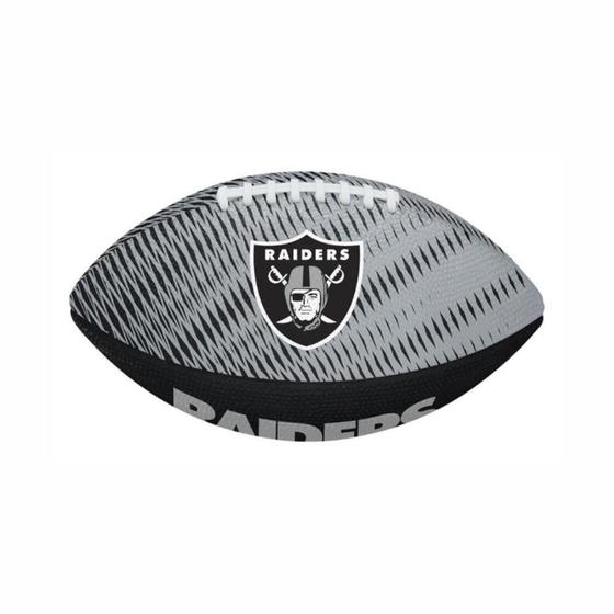 Imagem de Bola Futebol Americano Wilson NFL Team Tailgate Jr Raiders Borracha Aderente Durabilidade Time