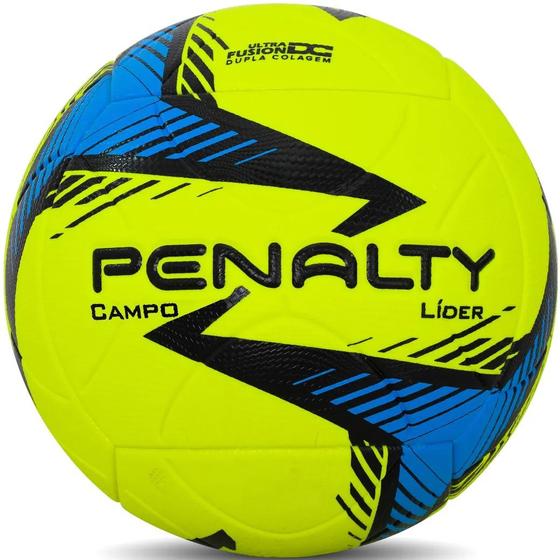 Imagem de Bola Futebol Campo Penalty Lider XXIV Cor: Amarelo E Azul Petróleo