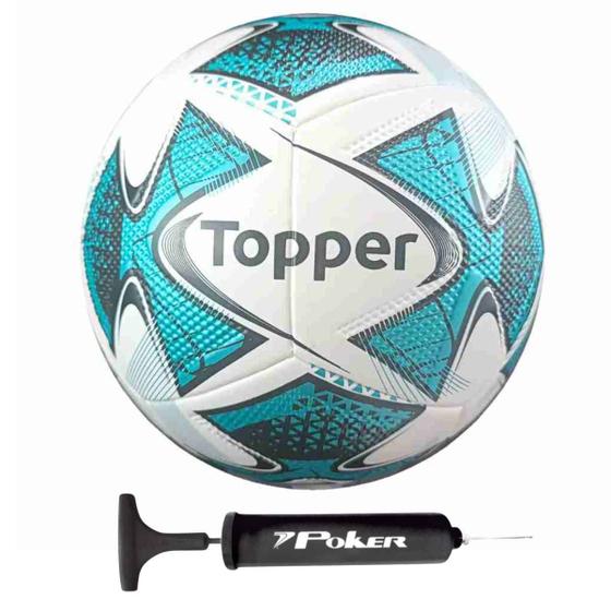 Imagem de Bola Futebol de Campo Topper Slick 22 Oficial + Bomba de Ar