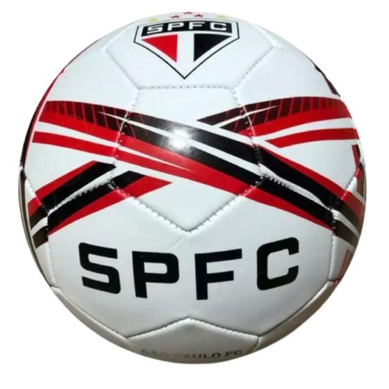 Imagem de Bola Futebol São Paulo FC Estádios 24 Unissex - Branco e Vermelho