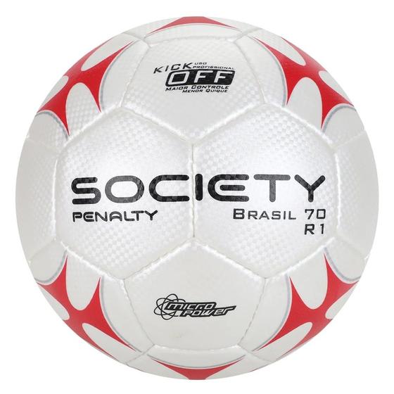 Imagem de Bola futebol society penalty brasil 70 branco vermelho