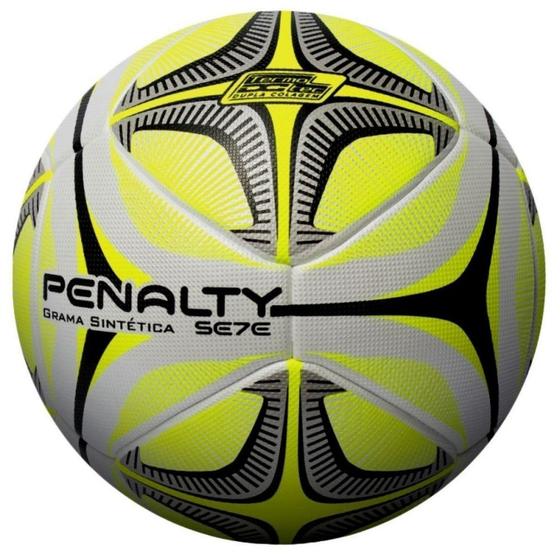 Imagem de Bola Futebol Society Penalty Se7e Pró KO X Cor: Branco E Amarelo