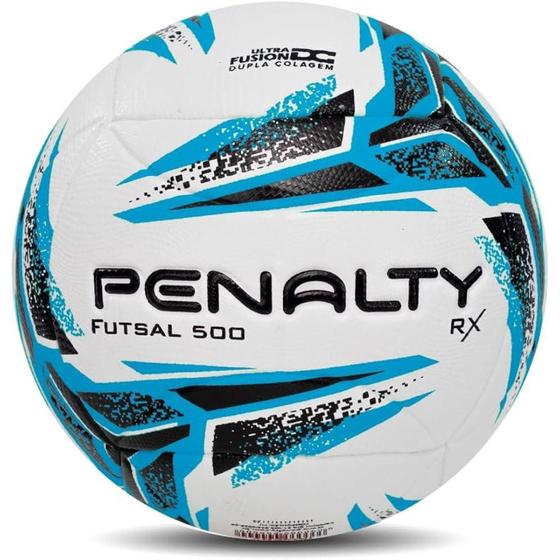 Imagem de Bola Futsal Penalty RX 500 - Branco/Azul