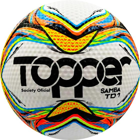 Bola Futsal Topper Samba Td1 Branco/Amarelo Menor preço em Bola Futsal Topper Samba Td1 Branco/Amarelo