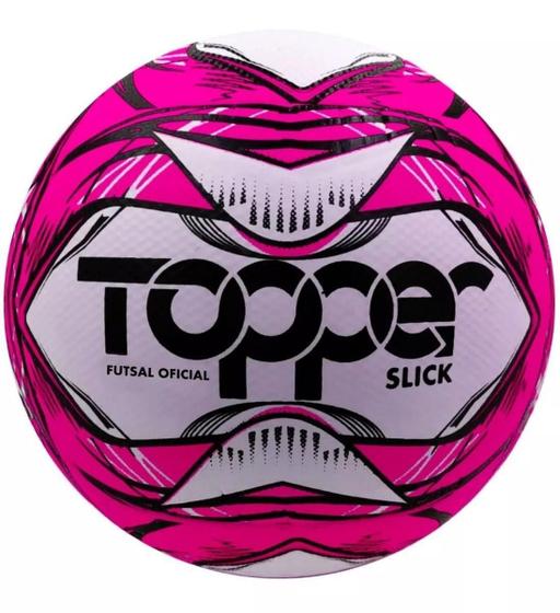 Imagem de Bola Futsal Topper Slick Rosa E Branco