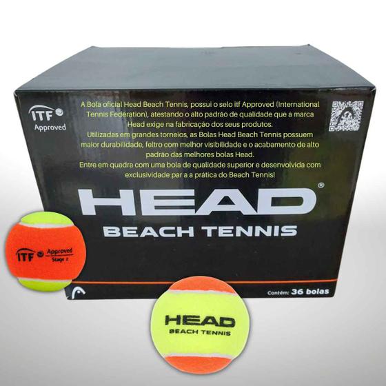 Imagem de Bola Head Para Beach Tennis - Cx c/36un  Aprovadas pela ITF